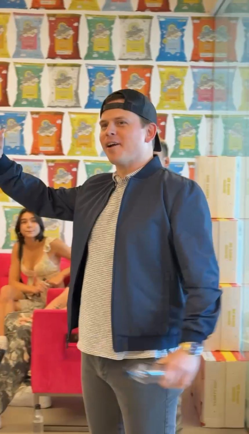 Marc D'Amelio at the Be Happy Snacks office launch